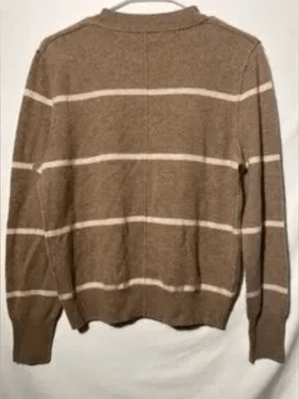 PARRISH LA LONG SLEEVE PULLOVER CREWNECK STRIPED 100% CASHMERE SWEATSHIRT XS - Picture 5 of 6